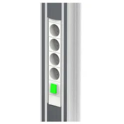 HAEBERLE fuego outlet strip (4-socket), front on carrier profile