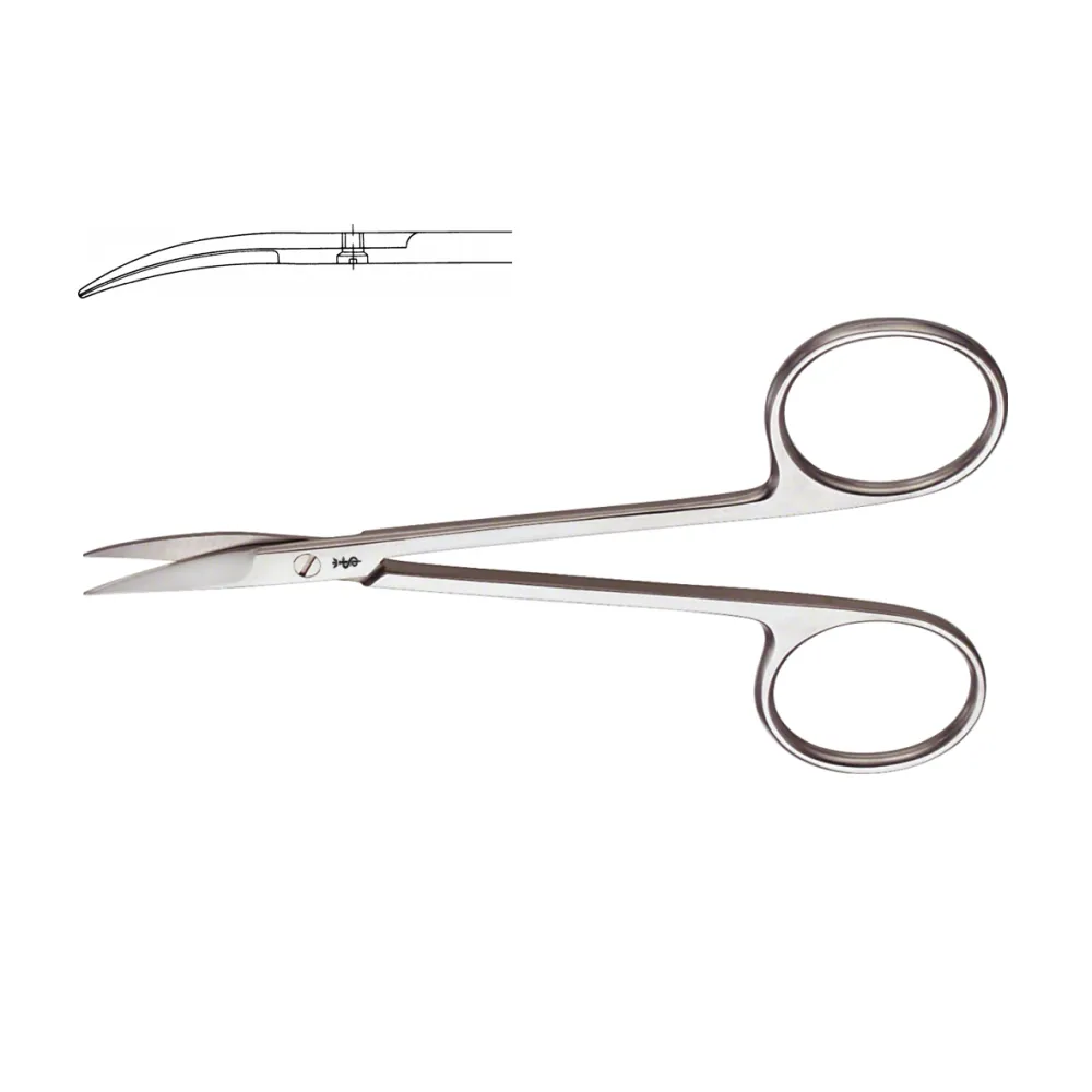 Aesculap Iris Scissors, curved, sharp, 110 mm
