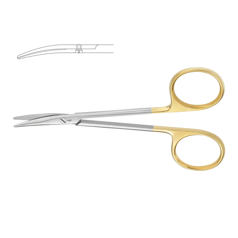 Aesculap DUROTIP Strabismus Scissors, curved, TC, 115 mm