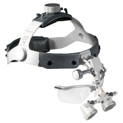 HEINE HR 2.5x|420 binocular loupes on headband with S-GUARD