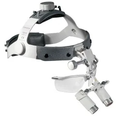 HEINE HRP 4x binocular loupes on headband with S-GUARD