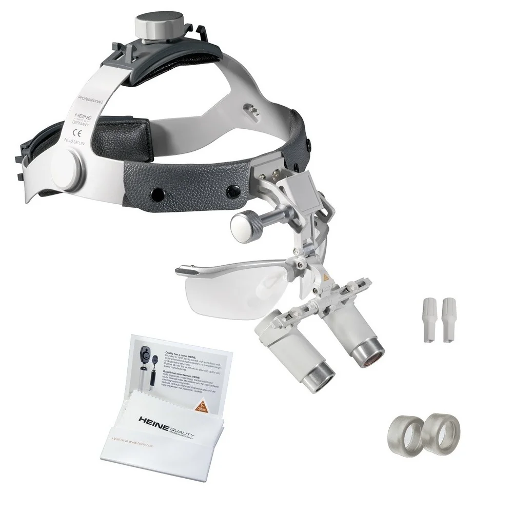 HEINE HRP 6x binocular loupes on headband with S-GUARD HEINE HRP 6x binocular loupes on headband with S-GUARD