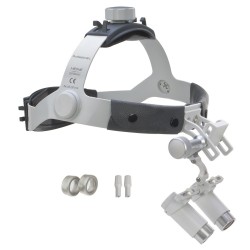 HEINE HRP 3.5x binocular loupes on headband