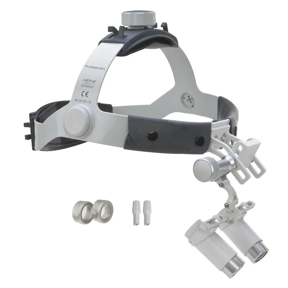 HEINE HRP 4x binocular loupes on headband