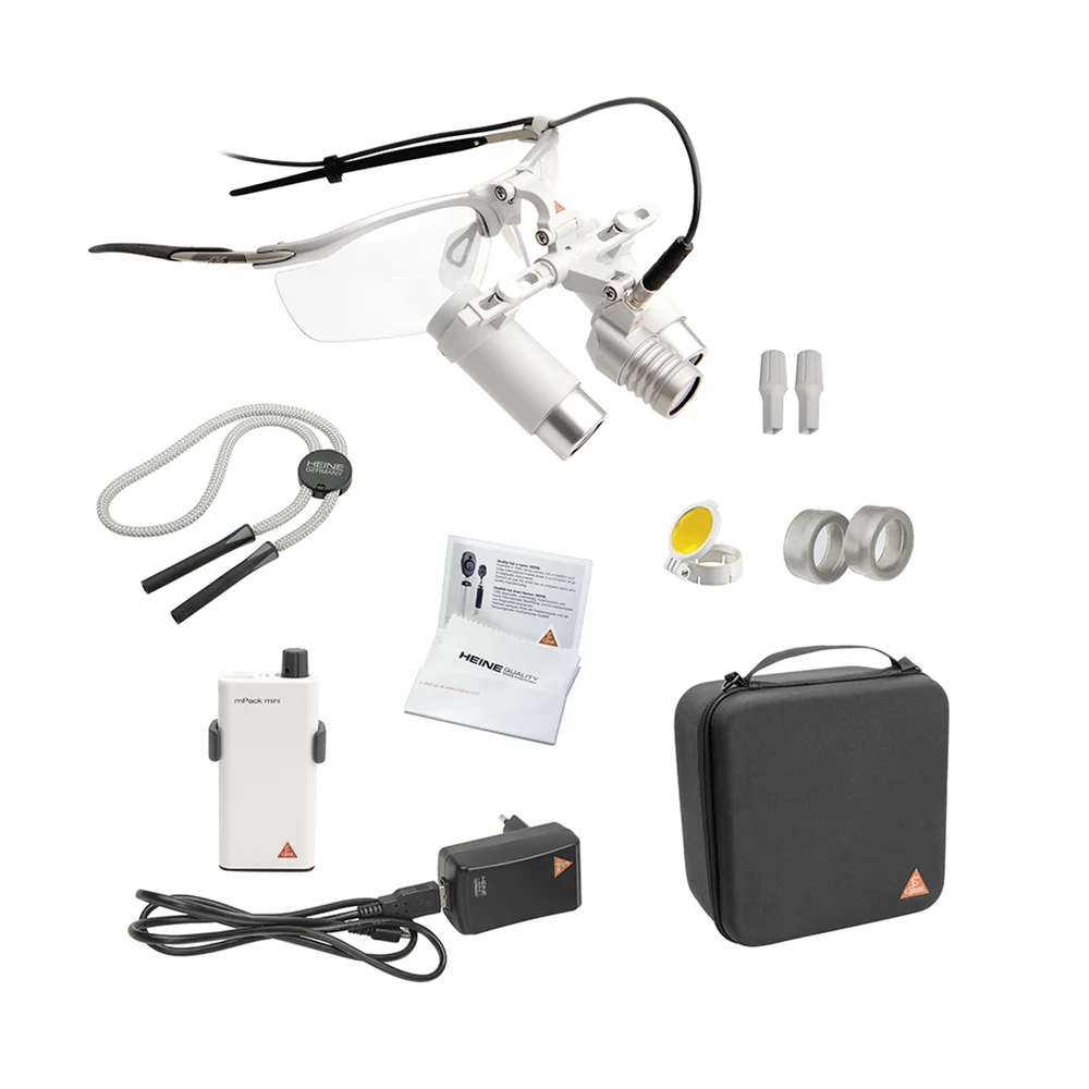 HEINE LoupeLight2 LED headlight Set with HRP 6x binocular loupes