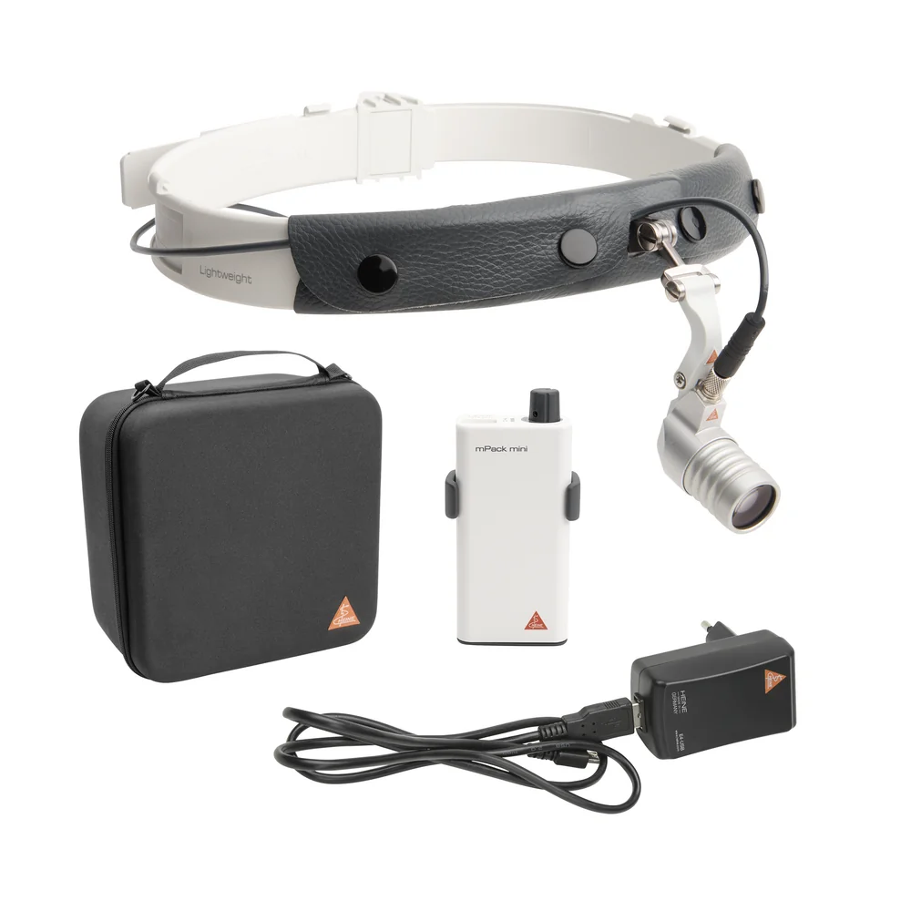 HEINE MicroLight2 LED headlight on Lightweight headband